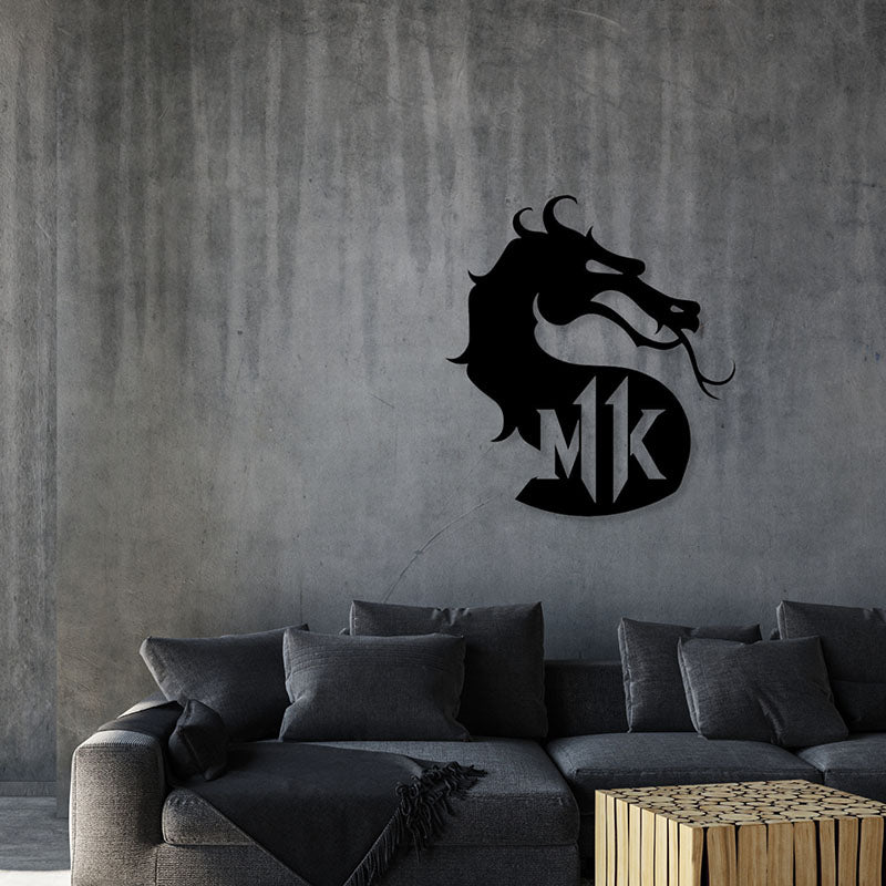 Buy Mortal Kombat Dragon Black Wall Art Wall Accents from Vaaree