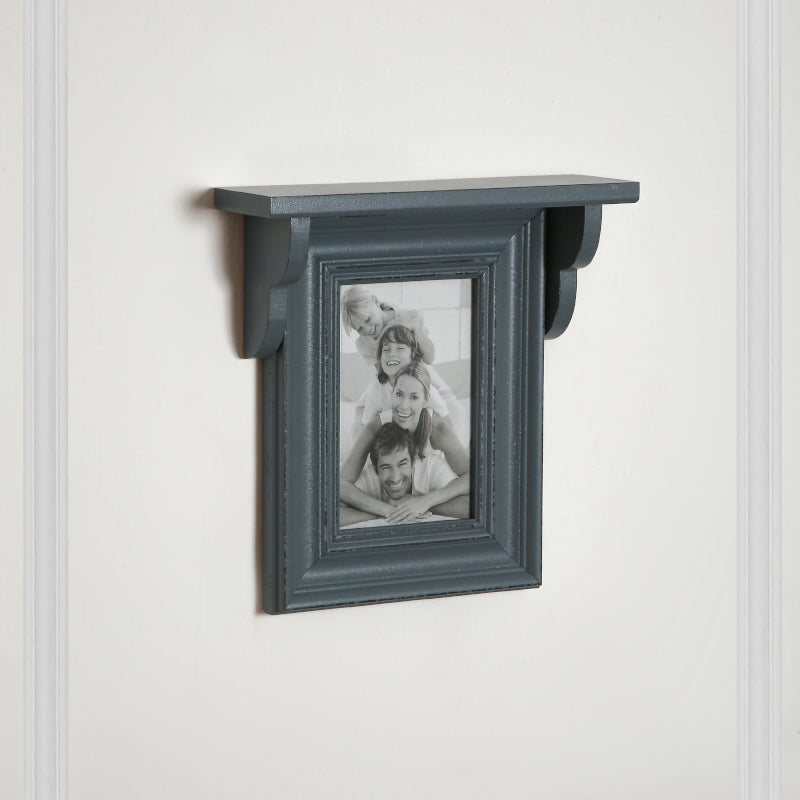 Photo Frames - Nero Photo Frame With Wall Shelf - Grey