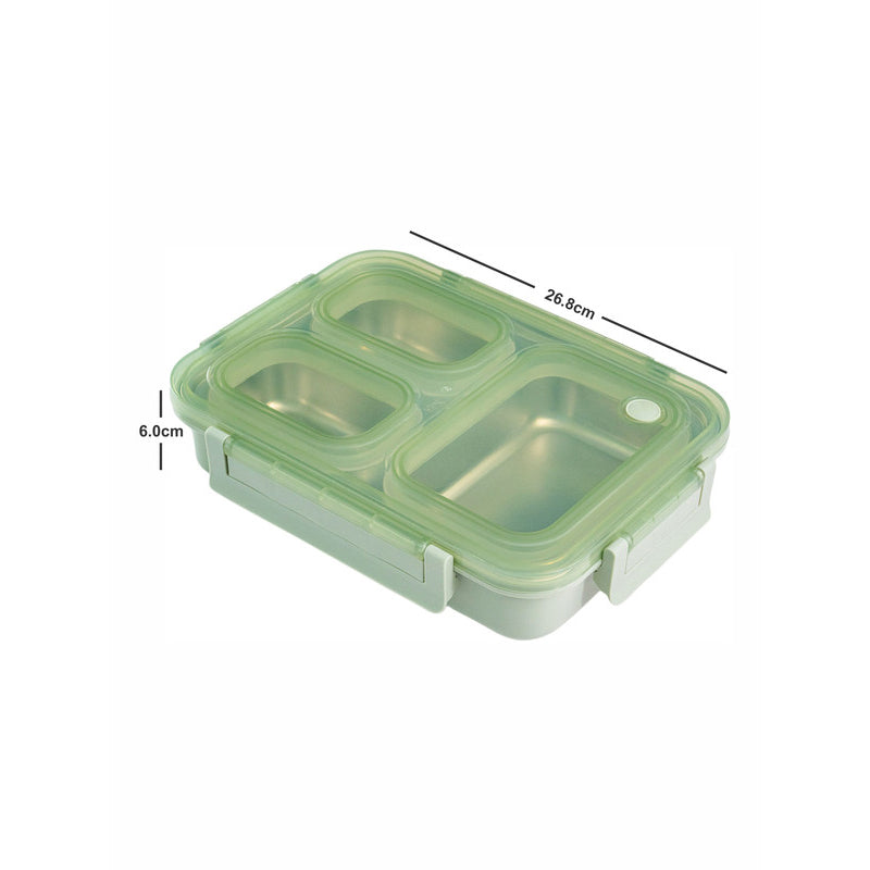 Tiffins & Lunch Box - Miso Kids Leakproof Lunch Box with Compartments (Green) - 850 ML