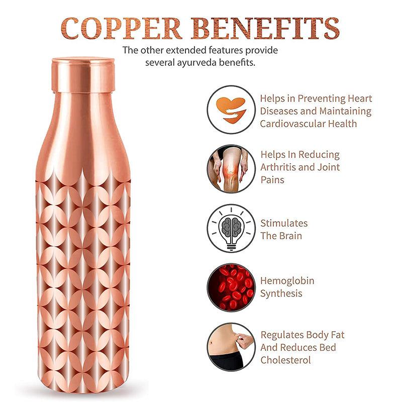 Buy Salvatrix Copper Water Bottle - 1000 ML Bottle from Vaaree