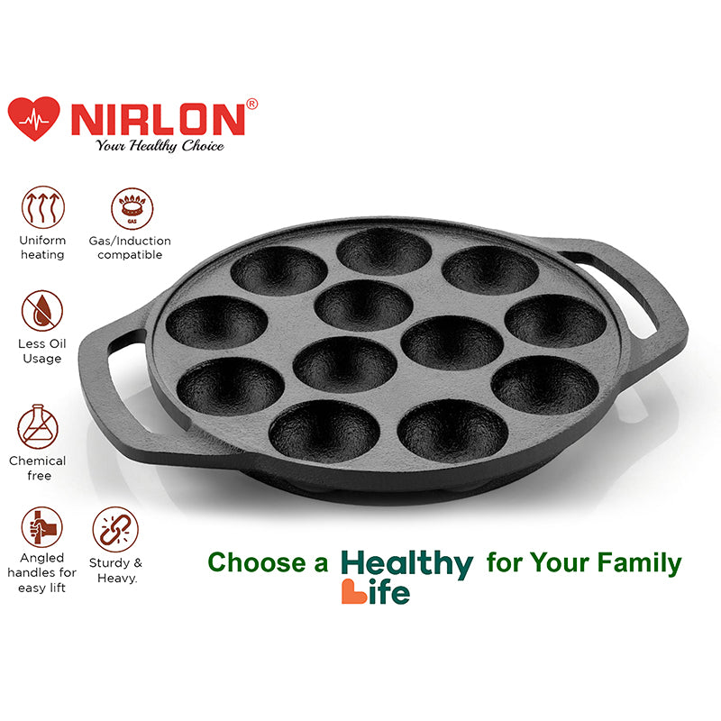 Buy Nirlon Cast Iron Paniyaram Pan Paniyaram & Appam Pan from Vaaree