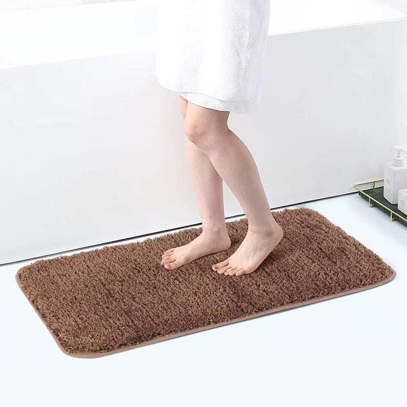 Buy Helen Anti Skid Bath Mat & Contour Mat (Brown) - Two Piece Set Bath Mats from Vaaree