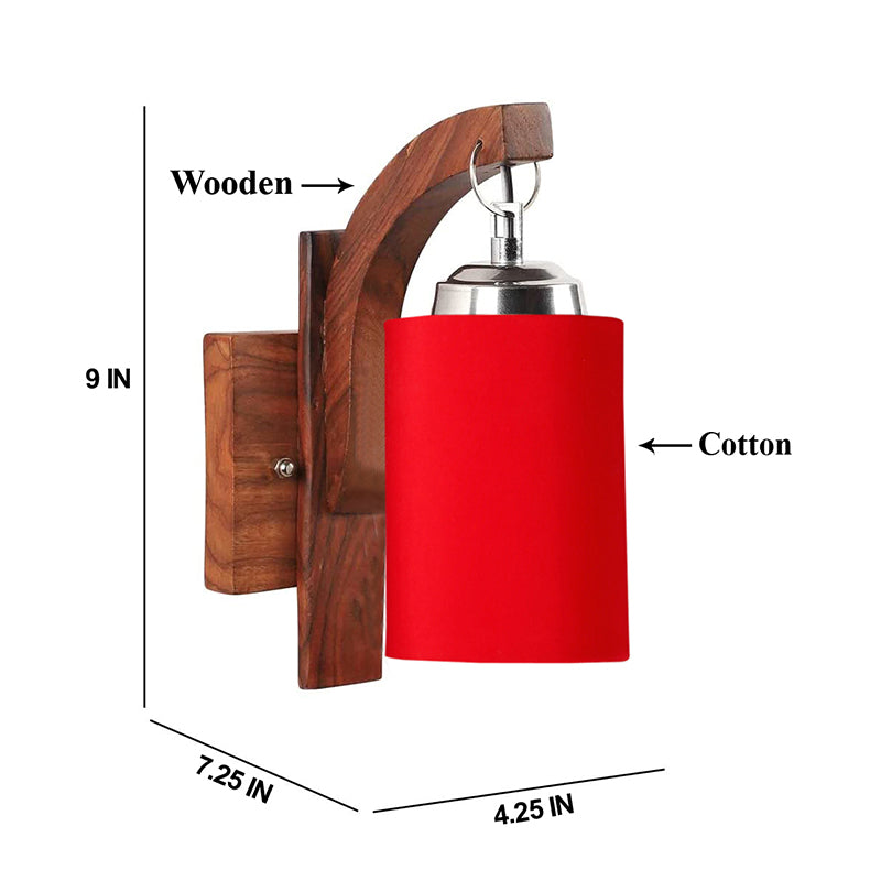 Wall Lamp - Forma Cylindrical Wall Lamp - Red