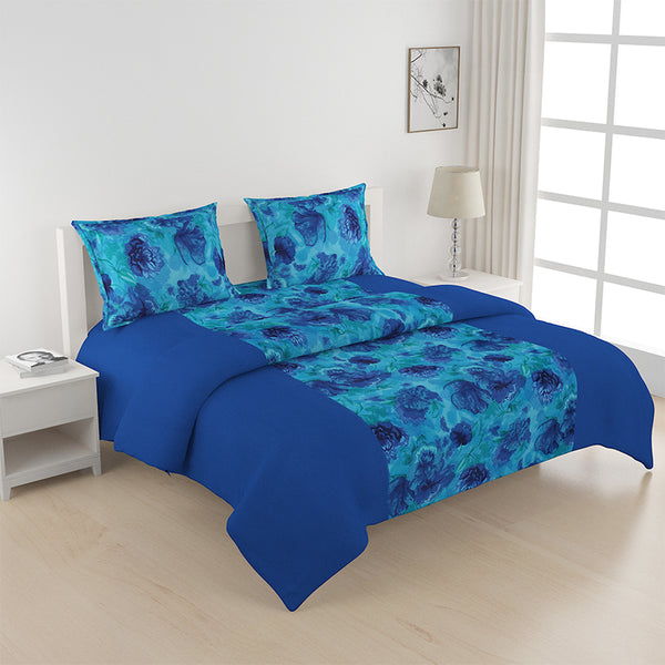 Beatific Blue Floral Bedding Set