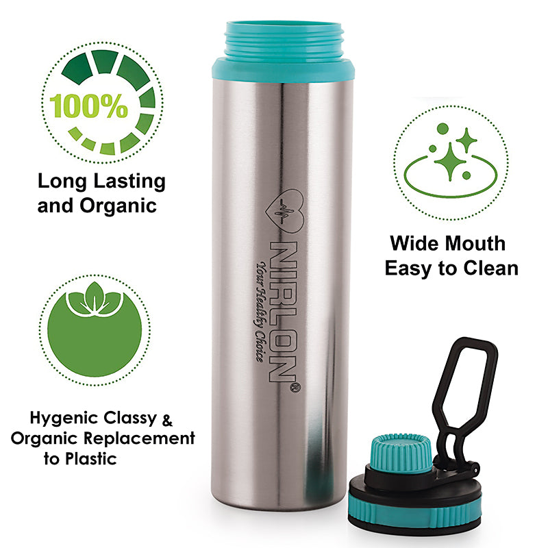 Buy Solene Stainless Steel Water Bottle (Blue) - 900 ML Bottle from Vaaree