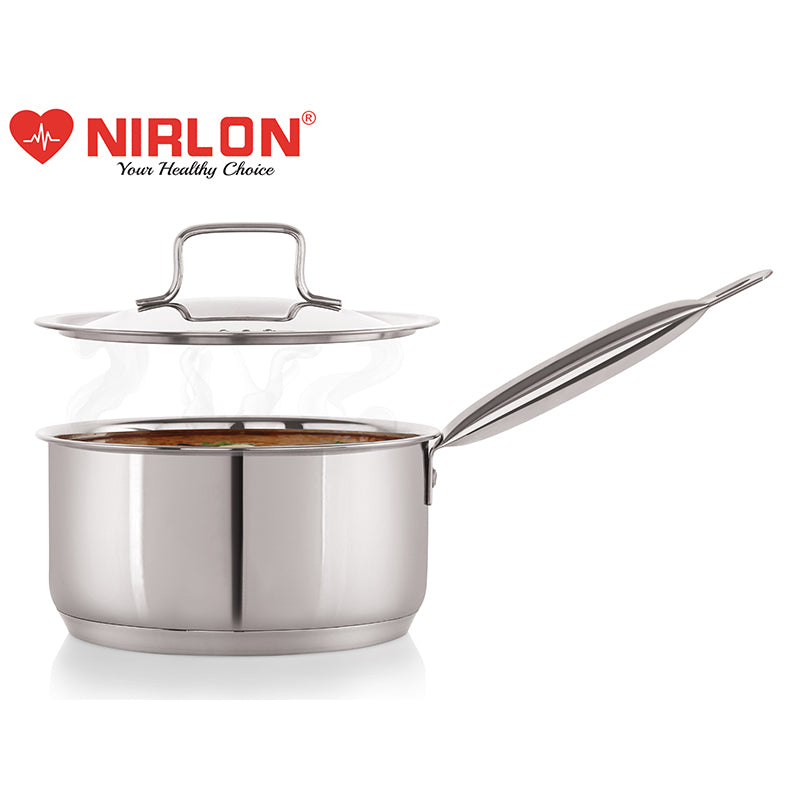 Buy Nirlon Steel Saucepan With Lid - 2300 ML/7 Inches Saucepan from Vaaree