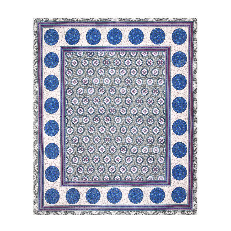 Buy Daya Ethnic Bedsheet - Blue Bedsheets from Vaaree