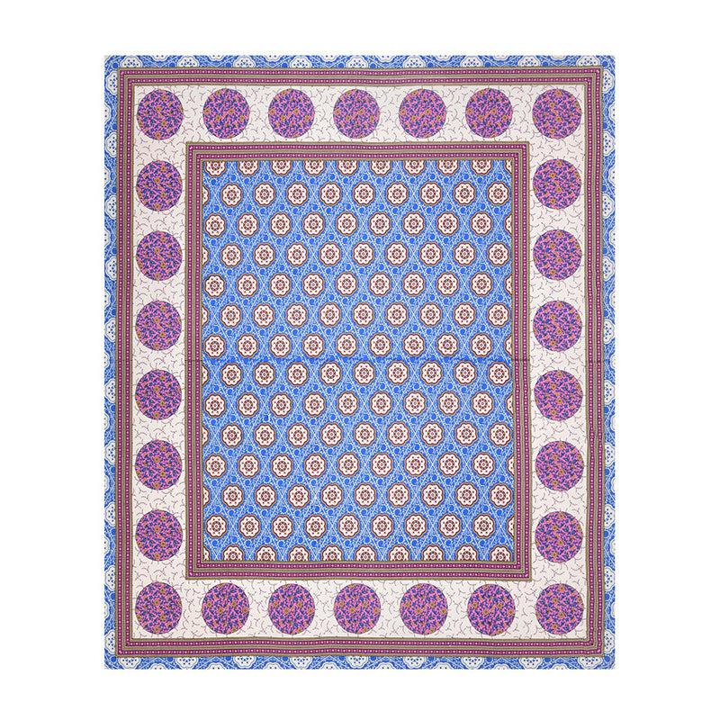 Buy Daya Ethnic Bedsheet - Blue & Purple Bedsheets from Vaaree