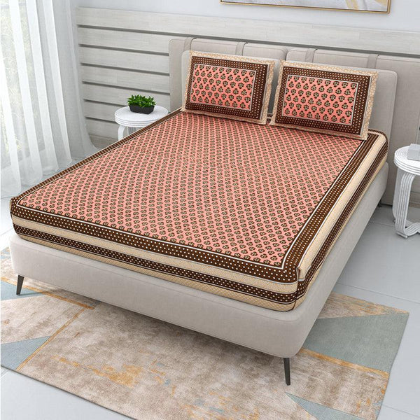 Buy Matra Ethnic Bedsheet - Beige Bedsheets from Vaaree