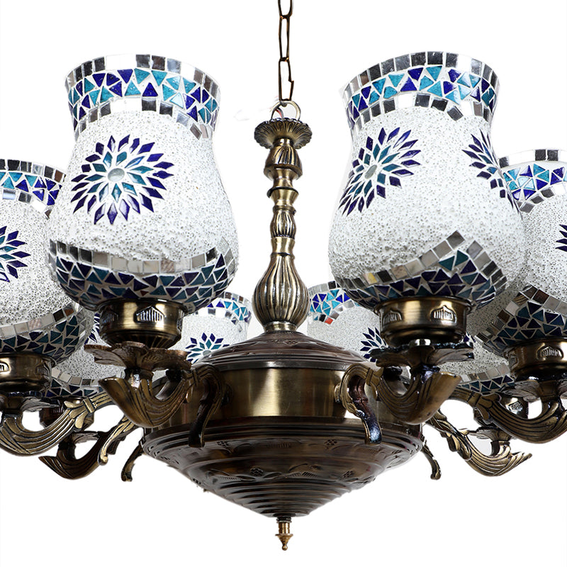 Ceiling Lamp - Prita Vilona Mosaic Golden Antique Chandelier