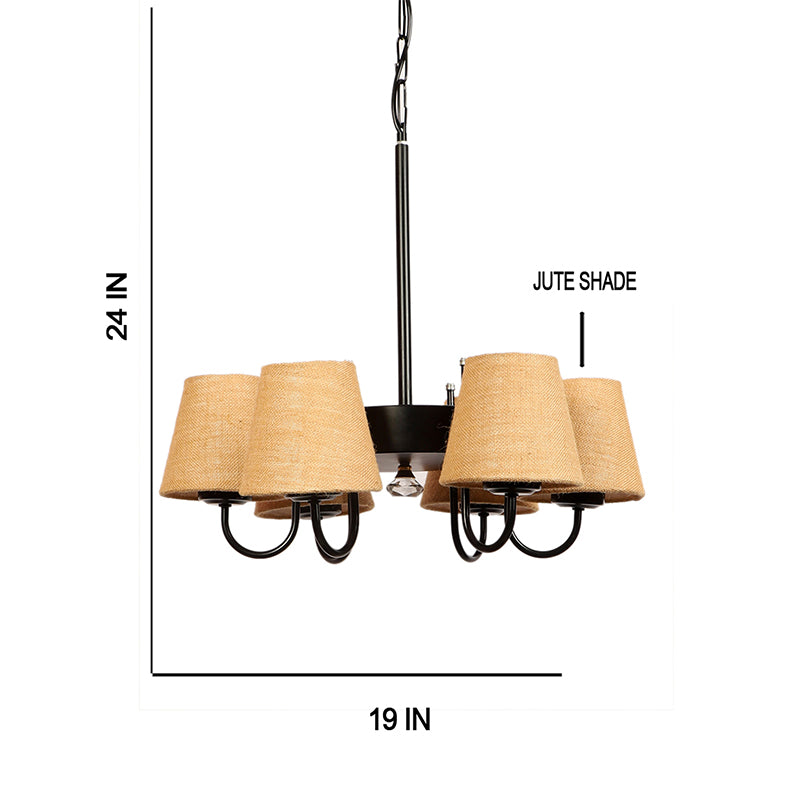 Ceiling Lamp - Viya Conical Chandelier - Beige