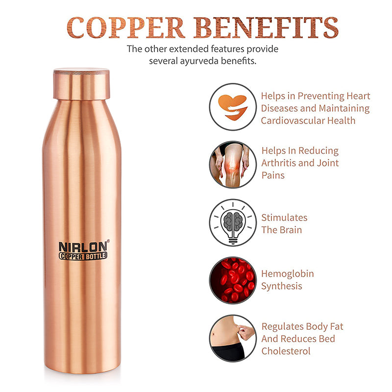 Buy Trivana Copper Water Bottle - 950 ML Bottle from Vaaree