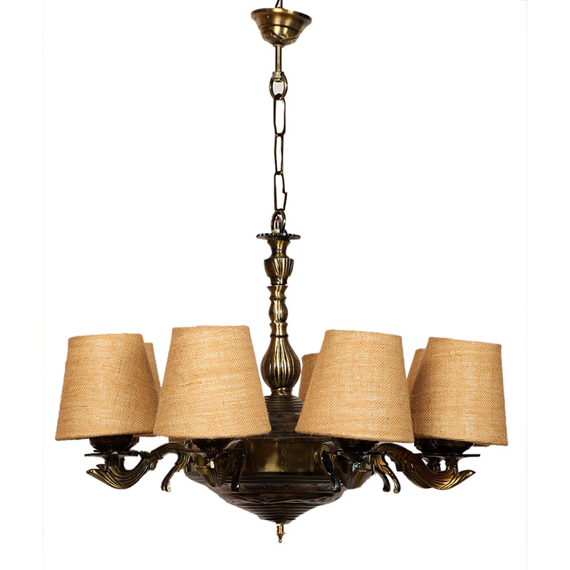 Buy Vilona Conical Chandelier - Beige Ceiling Lamp from Vaaree