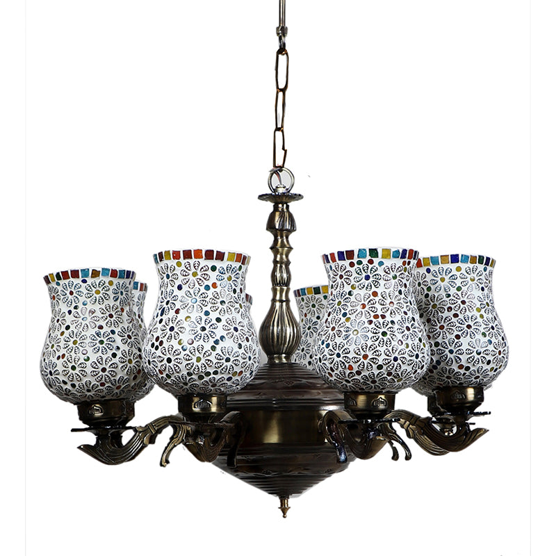 Ceiling Lamp - Ervo Vilona Mosaic Golden Antique Chandelier