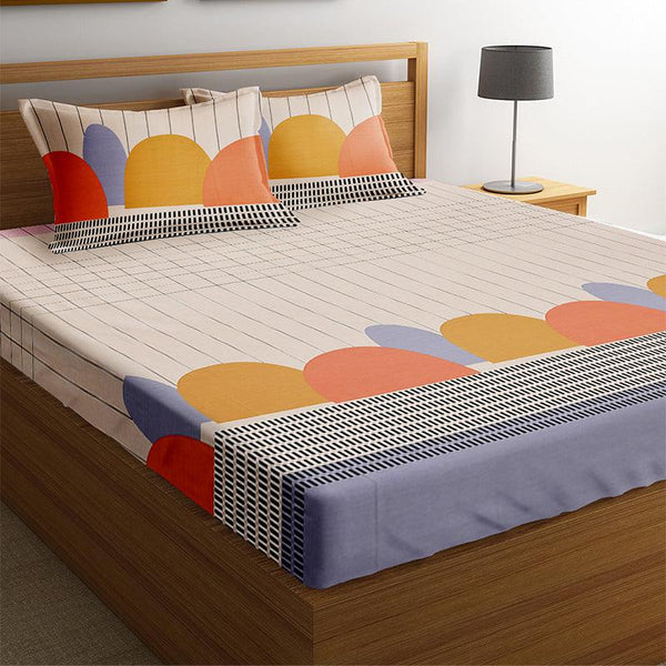 Buy Kain Geomatric Bedsheet Bedsheets from Vaaree