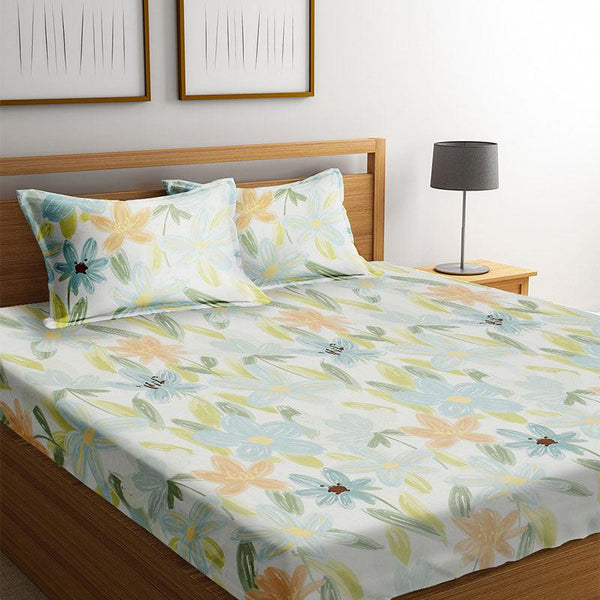 Buy Ravena Floral Bedsheet Bedsheets from Vaaree