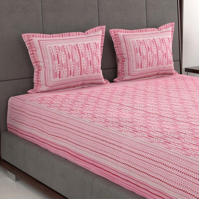 Buy Odin Ethnic Bedsheet - Pink Bedsheets from Vaaree