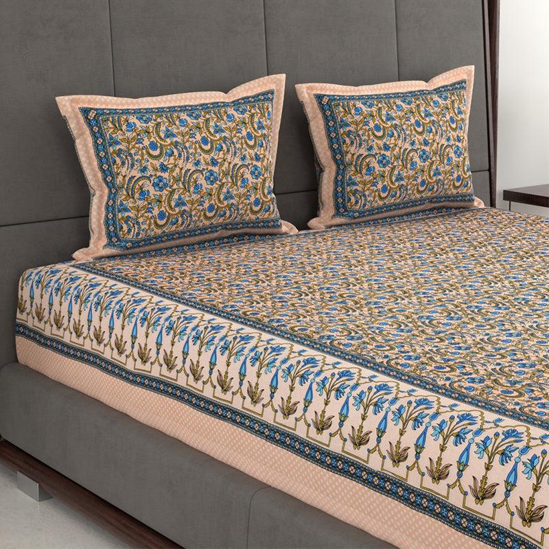 Buy Quilo Ethic Bedsheet - Peach Bedsheets from Vaaree