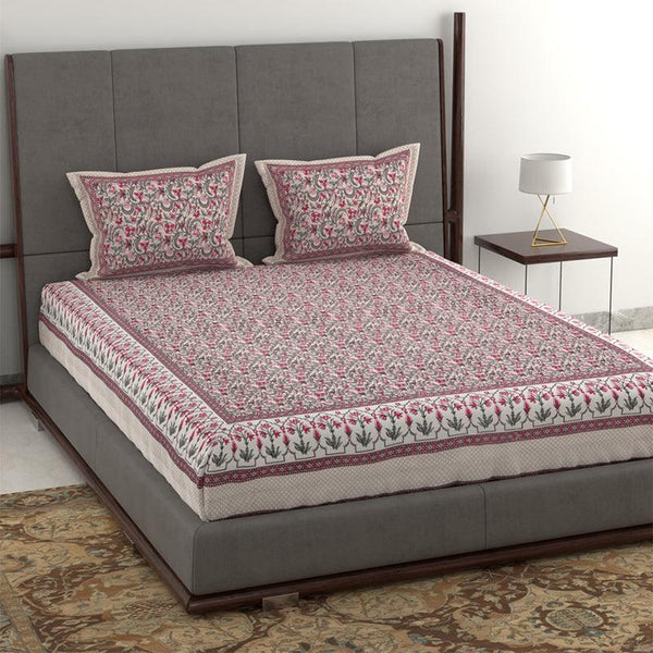 Buy Tridha Printed Bedsheet - Pink Bedsheets from Vaaree