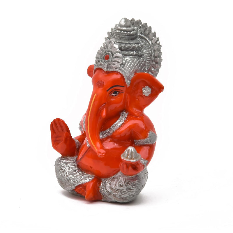 Buy Vigneshwara Bless Idol - Orange Idols & Sets from Vaaree