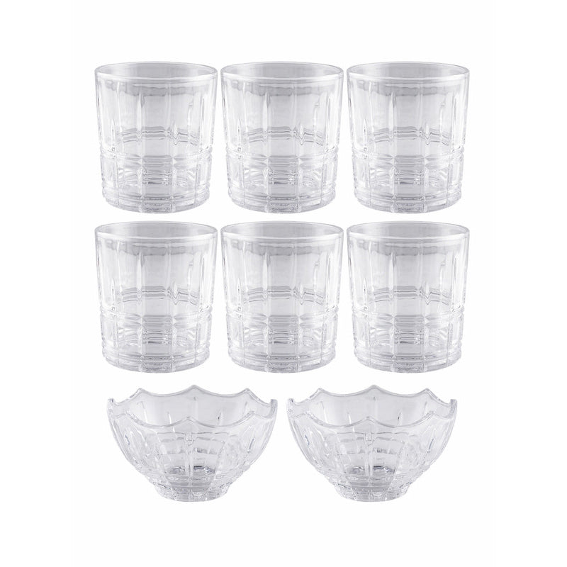 Drinking & Juice Glasses - Amora Serving Set (Eight Piece Set)
Tumbler: 330 ml
Bowl: 170 ml