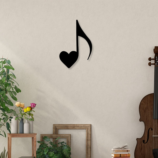 Wall Accents - Love Musical Note Black Wall Art