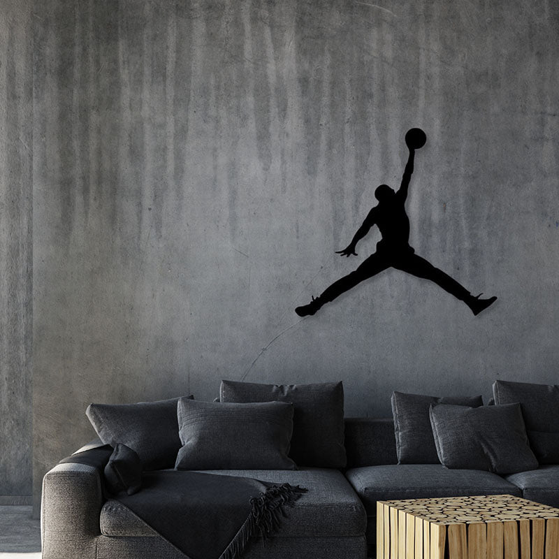 Wall Accents - Basketball Jordan Black Wall Art