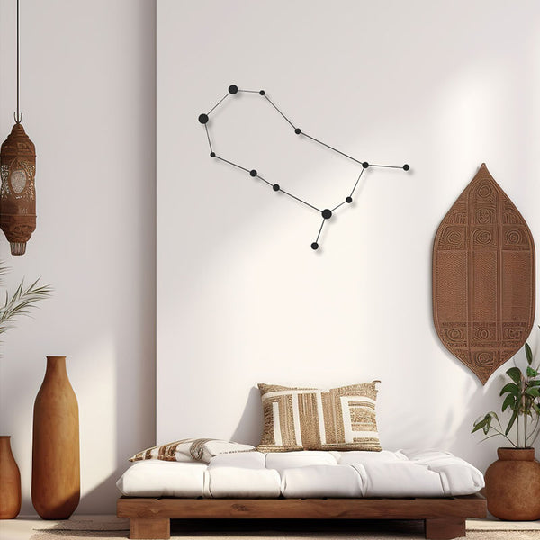 Wall Accents - Gemini Constellation Black Wall Art