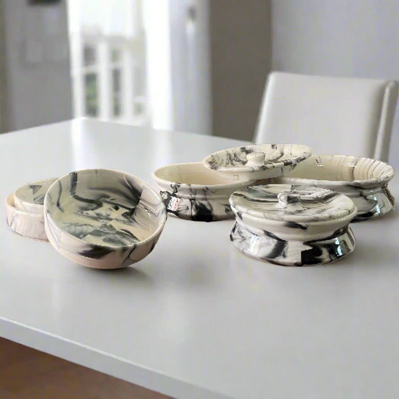 Buy Derine Ceramic Serveware - Six Piece Set Bowl from Vaaree