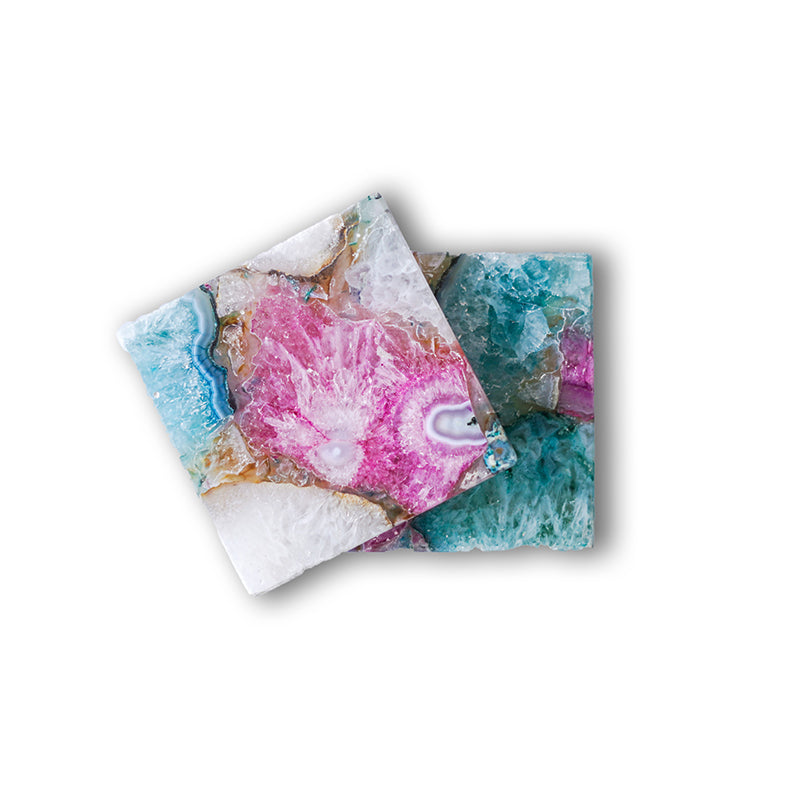 Coaster - Crystal Agate Coaster (Muticolor) - Set Of Two