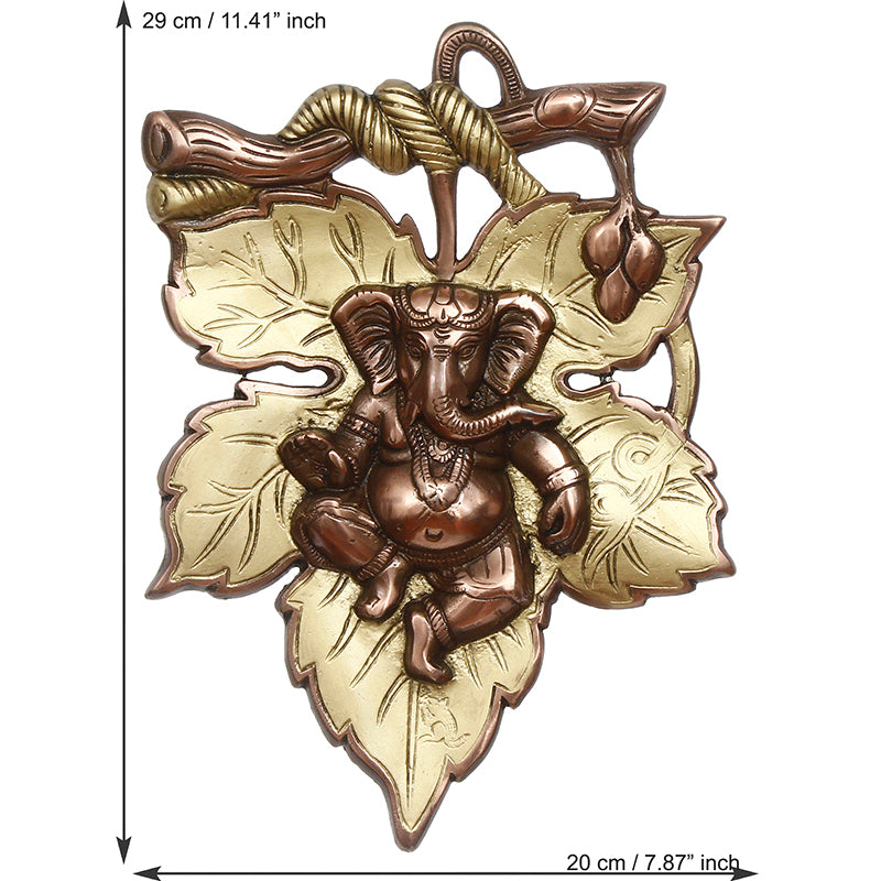 Wall Accents - Balganesha Decorative Religious Wall Accent - Gold