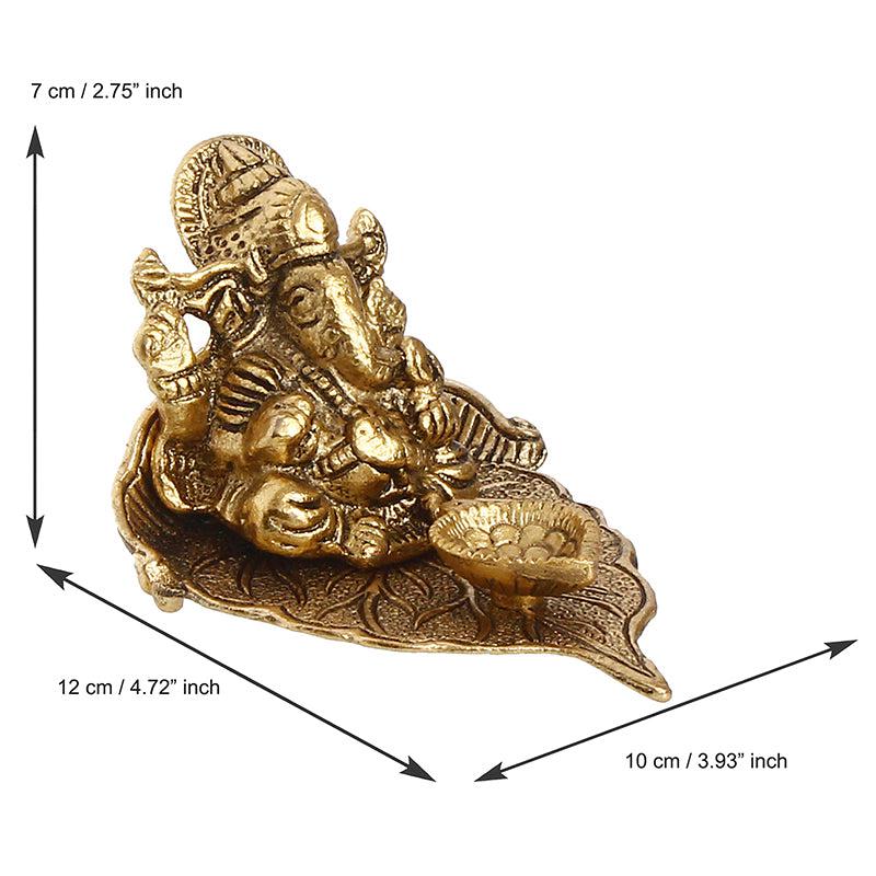 Buy Vinayaka Leaf Diya - Gold Idols & Sets from Vaaree