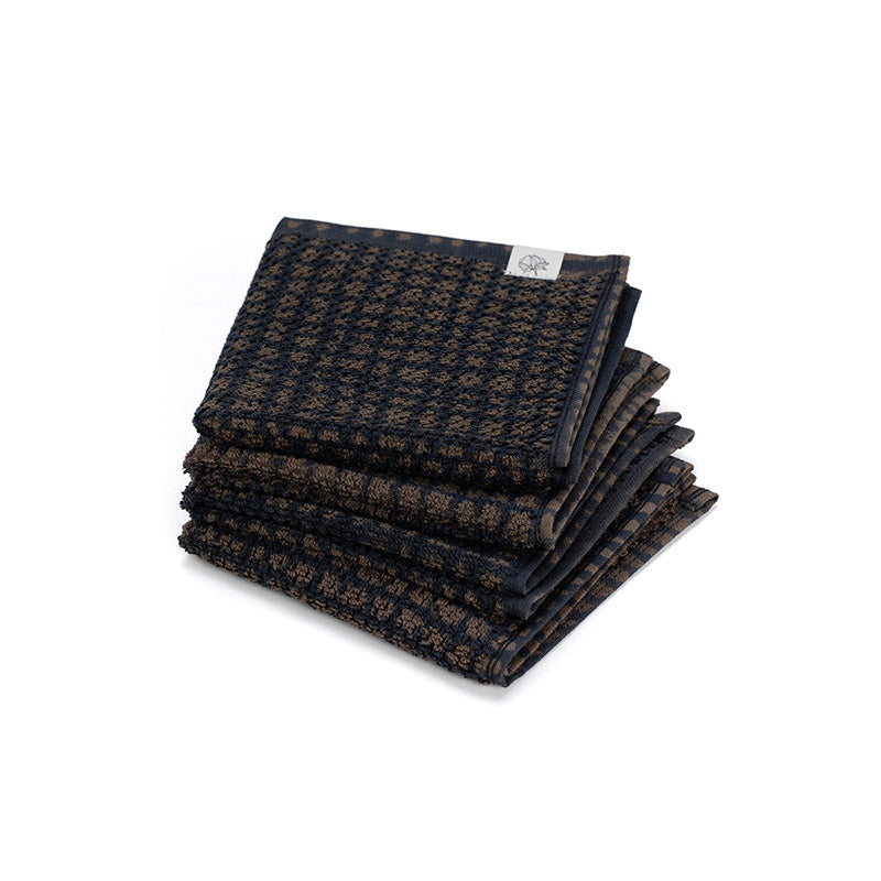 Buy Madras Terry Cotton Face Towel (Dark Wood) - Set Of Four Hand & Face Towels from Vaaree