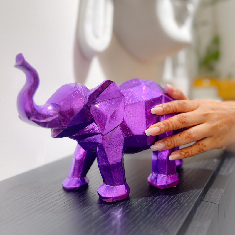 Buy Jumbo Tusker Showpiece - Purple Showpieces from Vaaree