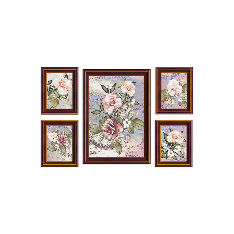 Wall Art & Paintings - Blossom Glamour Wall Art (Pink) - Set Of Five