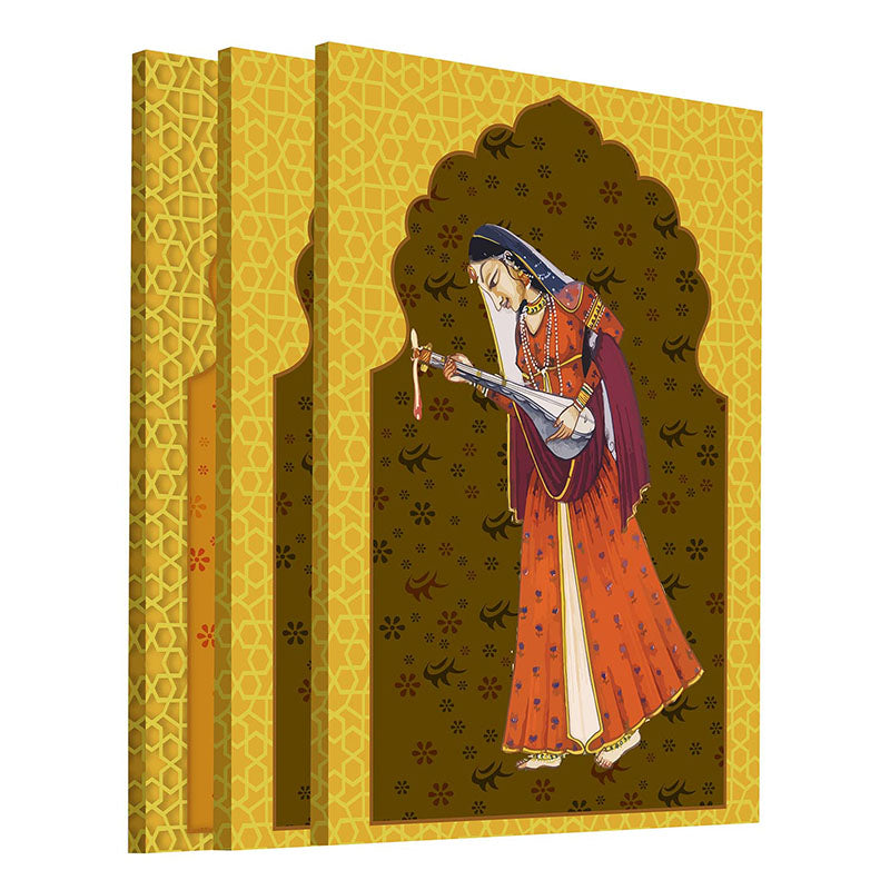 Wall Art & Paintings - Mohini Natya Wall Painting - Set Of Three