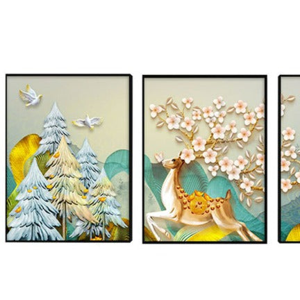 Wall Art & Paintings - Mystica Land Wall Painting - Set Of Three