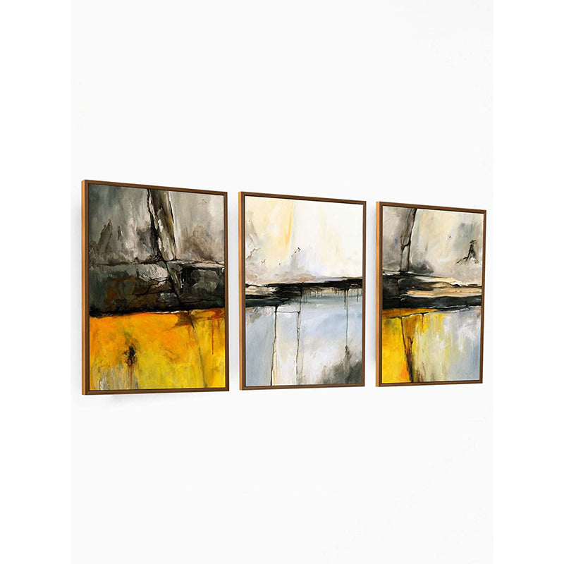 Wall Art & Paintings - Astura Chrome Wall Painting - Set Of Three