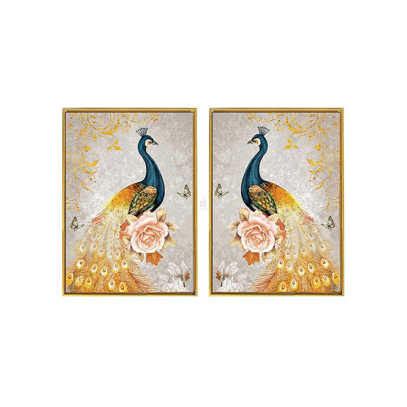 Buy Peacock Duo Dream Wall Painting - Set Of Two Wall Art & Paintings from Vaaree