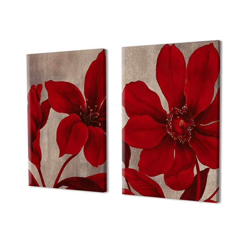 Wall Art & Paintings - Hibiscus Bloom Wall Painting - Set Of Two