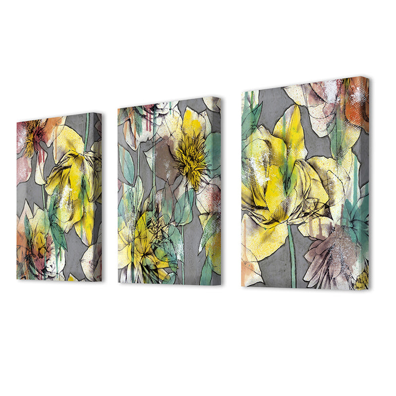 Wall Art & Paintings - Musica Bloom Wall Painting - Set Of Three