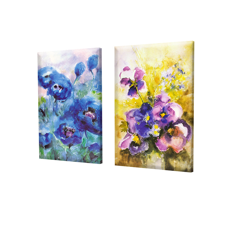 Wall Art & Paintings - Orient Poppy Wall Painting - Set Of Two