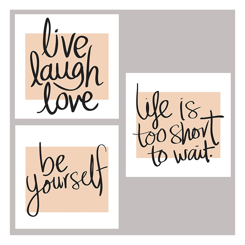 Wall Art & Paintings - Life Is Short Wall Painting - Set Of Three