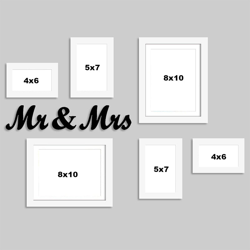 Buy Mr & Mrs Agna Photo Frame - Set Of Six Photo Frames from Vaaree