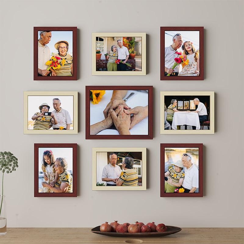 Buy Colette Photo Frame - Set Of Nine Photo Frames from Vaaree