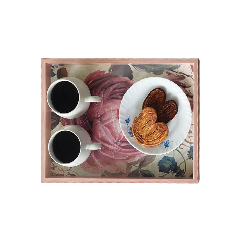 Serving Tray - Rio Glaze Wooden Tray - Pink