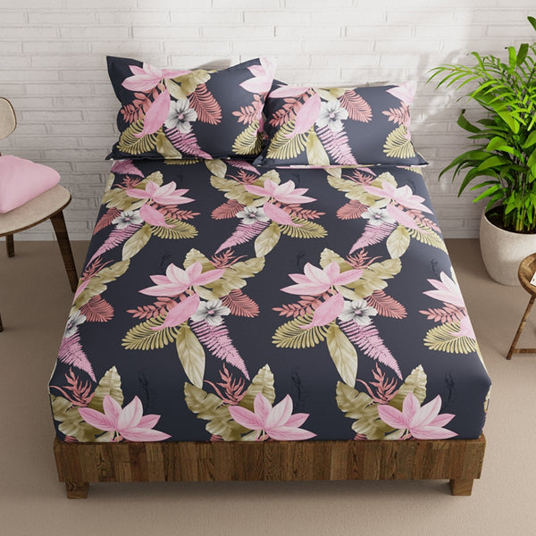 Buy Stello Bloom Floral Bedsheet Bedsheets from Vaaree