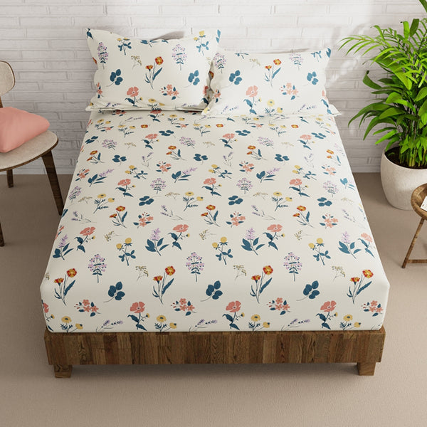 Buy Leah Floral Bedsheet Bedsheets from Vaaree