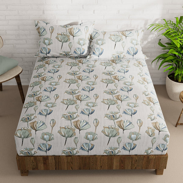 Buy Zenia Tupil Garden Bedsheet Bedsheets from Vaaree