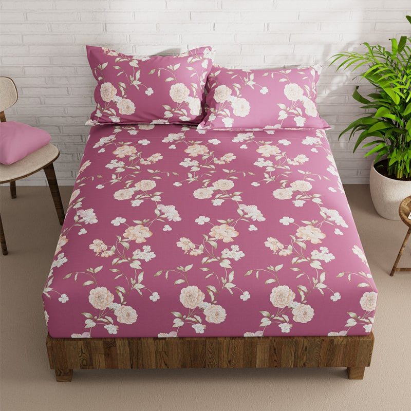 Buy Aziza Floral Bedsheet Bedsheets from Vaaree